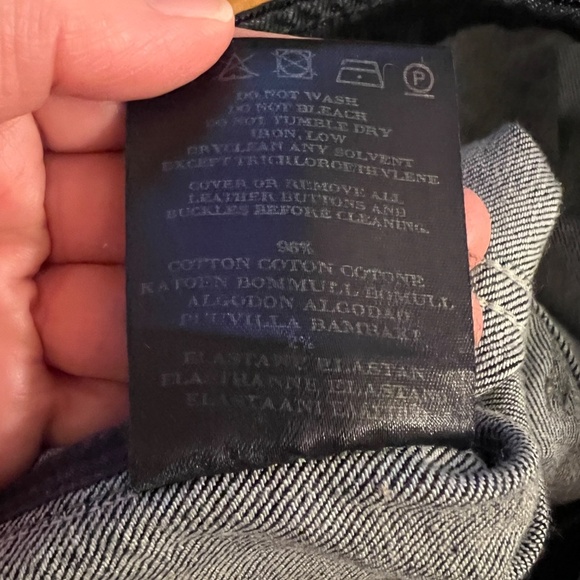 EEUC Women's Burberry London Zip Front Dark Denim Jacket w/ Plaid USA Size 4 - Picture 8 of 8